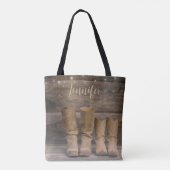 Western Cowboy Boots Rustic Barn Monogram Tasche (Rückseite)