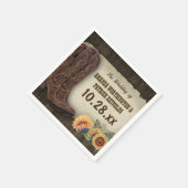 Western Cowboy Boots Sonnenblume Hochzeit Napkins Serviette (Ecke)