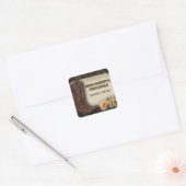 Western Cowboy Boots Sonnenblumen Gastgeschenk Hoc Quadratischer Aufkleber (Umschlag)