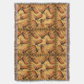 Western Cowboy Boots Throw Blanket Decke (Vorderseite Vertikal)