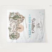 Western Cowboy Boy Baby Shower Backdrop Tapestry Wandteppich (Vorderseite (Horizontal))