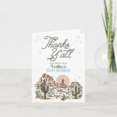 Western Cowboy Boy Babydusche Danke, Karten (Vorderseite)