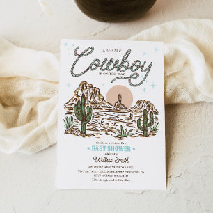 Western Cowboy Boy Babydusche Einladung