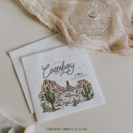 Western Cowboy Boy Babydusche Serviette