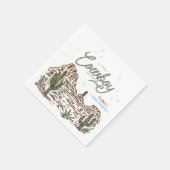 Western Cowboy Boy Babydusche Serviette (Ecke)