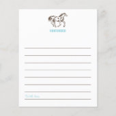 Western Cowboy Boy Babyduschratenkarte (Rückseite)