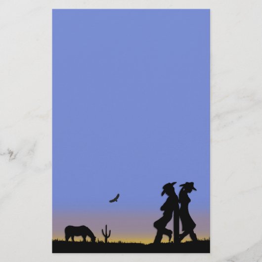Western-Cowboy Briefpapier (Vorderseite)