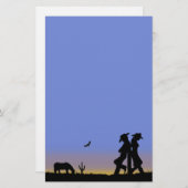 Western-Cowboy Briefpapier (Vorne/Hinten)