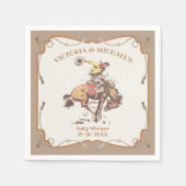 Western Cowboy Bucking Bronco 2 Serviette (Vorderseite)