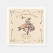 Western Cowboy Bucking Bronco Serviette (Vorderseite)