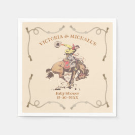 Western Cowboy Bucking Bronco Serviette