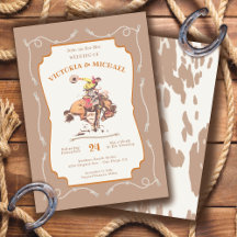 Western Cowboy Bucking Bronco Wedding