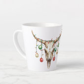 Western Cowboy Bull Ornamente Weihnachten Milchtasse (Linke Ecke)