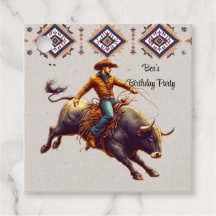 Western Cowboy Bull Rider Aztec Geburtstagsparty