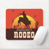 Western Cowboy Bull Rider Rodeo Mousepad (Mit Mouse)