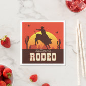 Western Cowboy Bull Rider Rodeo Serviette (Beispiel)