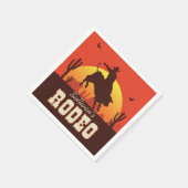 Western Cowboy Bull Rider Rodeo Serviette (Ecke)
