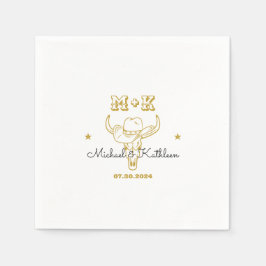 Western Cowboy Bull Skull Bohemisch Country Weddin Serviette