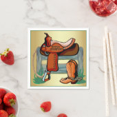 Western Cowboy Champion Brother Saddle Boots Rope Serviette (Beispiel)