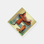 Western Cowboy Champion Brother Saddle Boots Rope Serviette (Ecke)