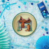 Western Cowboy Champion Grandson Saddle Boots Pappteller (Party)