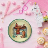 Western Cowboy Champion Großvater Sattelstiefel Pappteller (Party)