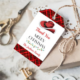 Western Cowboy Christmas Hat Party Vielen Dank Geschenkanhänger