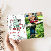 Western Cowboy Christmas Zwei Sweet Birthday Foto Einladung