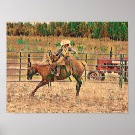 Western Cowboy Country Reiten Poster