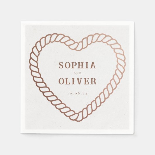 Western Cowboy Country Rustikale Hochzeit Serviette (Vorderseite)