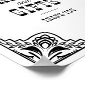 Western Cowboy Country Wedding Cards Schild (Ecke)