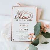 Western Cowboy Country Wedding Elopement Einladung