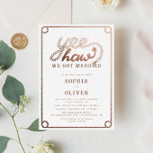 Western Cowboy Country Wedding Elopement Einladung