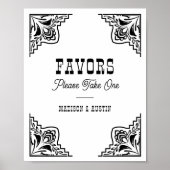 Western Cowboy Country Wedding Favoriten Sign Poster (Vorne)