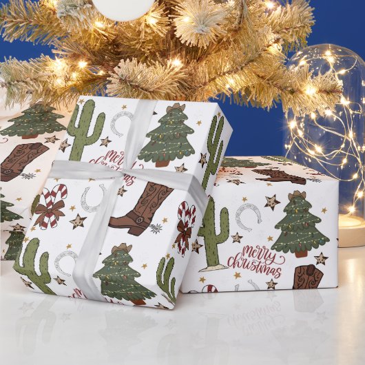 Western Cowboy Country Weihnachtswrapping Paper Geschenkpapier (Feiertage)