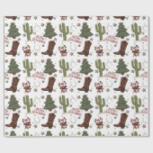 Western Cowboy Country Weihnachtswrapping Paper Geschenkpapier (Flach)