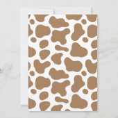 Western Cowboy Cow Print Boy Baby Shower Einladung (Rückseite)