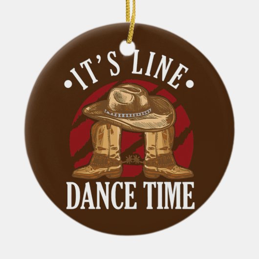 Western Cowboy Cowboy Boots Tanzschuhe Es ist Line Keramik Ornament (Vorne)