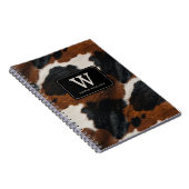 Western Cowboy Cowgirl Cowhide Pattern Notizblock (Rechte Seite)