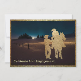 Western Cowboy Cowgirl Engagement Party Hochzeit Einladung