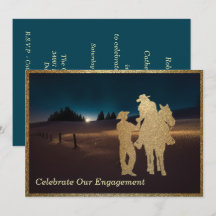 Western Cowboy Cowgirl Engagement Party Hochzeit