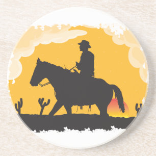 Western Cowboy Cowgirl Horse Barn Rodeo Untersetze Getränkeuntersetzer