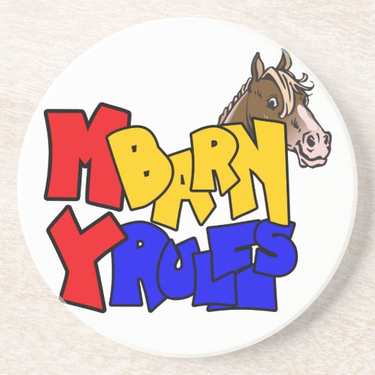 Western Cowboy Cowgirl Horse Barn Rodeo Untersetze Getränkeuntersetzer (Vorne)