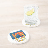 Western Cowboy Cowgirl Horse Barn Rodeo Untersetze Sandstein Untersetzer (Seite)