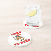 Western Cowboy Cowgirl Horse Barn Rodeo Untersetze Sandstein Untersetzer (Seite)