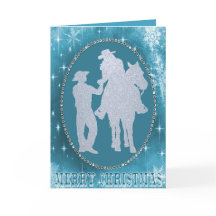 Western Cowboy Cowgirl Horse Frohe Weihnachten