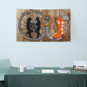 Western Cowboy Cowgirl Horseshoe Wagon Wheel Banner (Messeveranstaltung)