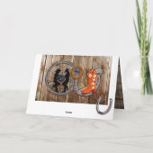 Western Cowboy Cowgirl Horseshoe Wagon Wheel Danke (Rückseite)