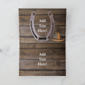 Western Cowboy Cowgirl Horseshoe Wagon Wheel Danke (Innenseite)