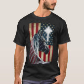 Western Cowboy Cowgirl Patriot Pferd Jesus Cross U T-Shirt (Vorderseite)